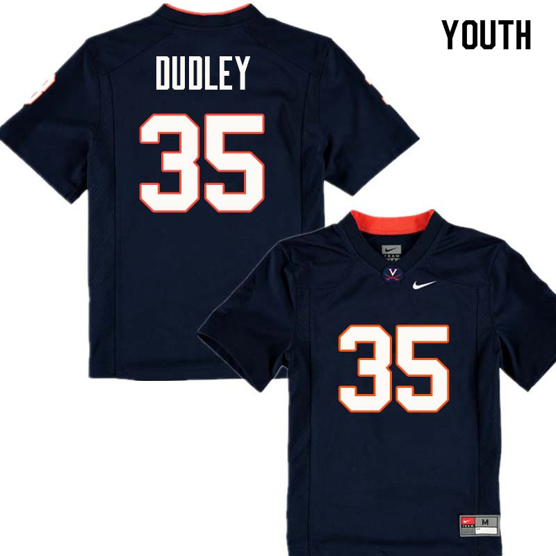 Youth #35 Bill Dudley Virginia Cavaliers College Football Jerseys Sale-Navy - Click Image to Close